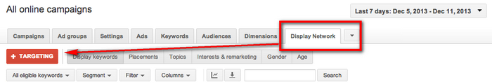 Display network in Google Adwords 